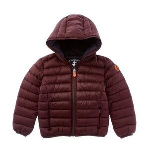Save The Duck Boys Dony Hooded Jacket Burgundy Size 14